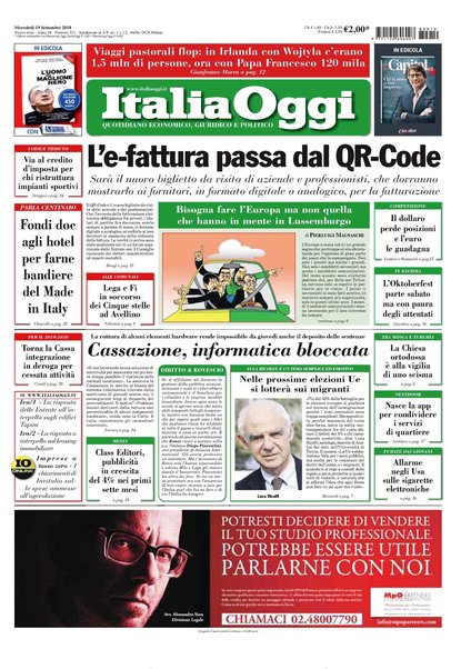 Italia oggi : quotidiano di economia finanza e politica